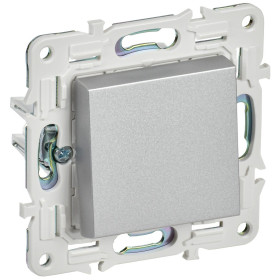 IEK SKANDY Серебряный Выключатель 1-клавишный проходной 10А SK-V02S