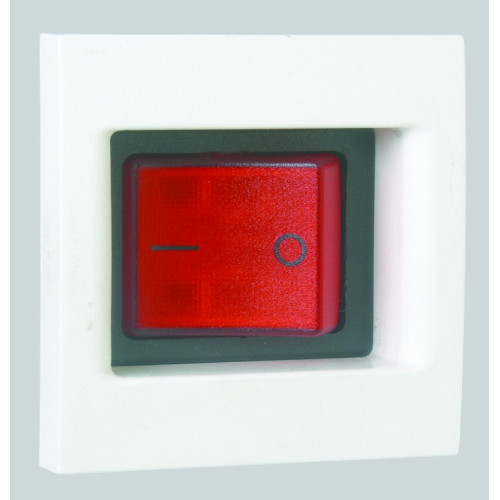 Simon Connect Графит Выключатель с подсветкой, биполярный, 16А, K45, 45х45мм