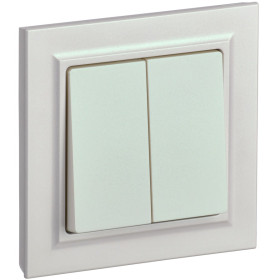 IEK BRITE Жемчуг Выключ. 2-кл. 10А в сб. ВСР10-2-0-БрЖ
