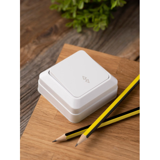 EKF PROxima Рим Выключатель проходной 1-клавишный 10А белый