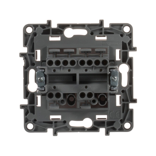 Legrand Etika Белый Переключатель 2-клавишный, 10А, Автоматические клеммы