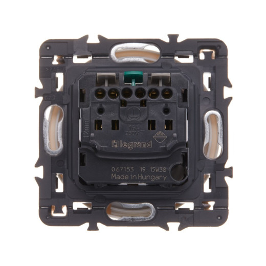 Legrand Celiane2 Графит Накладка розетки с/з, для винт и безвинт зажимов (мех. 67153, 67161)