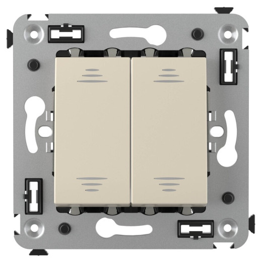 DKC Avanti Выключатель двухклавишный в стену, 