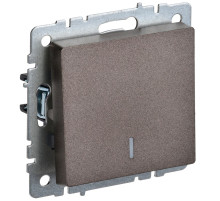 IEK BRITE BASE Темн.бронза Выключ. 1-кл с инд 10А ВС10-1-1-БрТБ