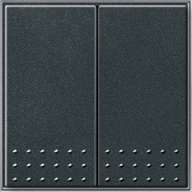 Gira TX-44 Антрацит Выключатель 2 клав. с самовозвратом в сборе