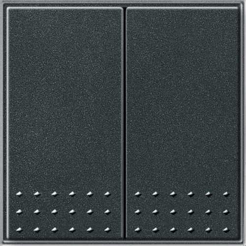 Gira TX-44 Антрацит Выключатель 2 клав. с самовозвратом в сборе