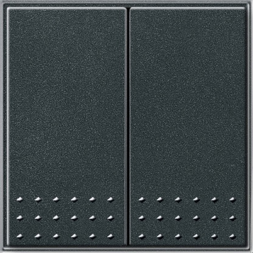 Gira TX-44 Антрацит Выключатель 2 клав. с самовозвратом в сборе