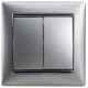 Legrand Valena Алюминий Выключатель 2-х клавишный