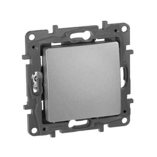 Legrand Etika Алюминий Выключатель 1-клавишный, автоматические клеммы, 10AX, 250 В
