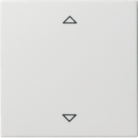 Gira S-55 Бел глянц Накладка нажимного электронного жалюзийного выключателя с ДУ (радио)