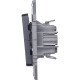 Legrand/Daccord INSPIRIA Антрацит Выключатель двухклавишный 10 AX - 250 В