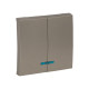 EKF PROxima Валенсия лицевая панель выключателя 2-кл. с индикатором 10А кашемир