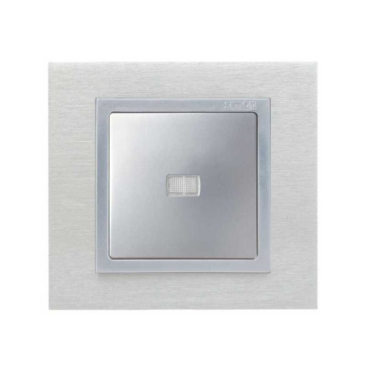 Simon 82 Detail Алюминий Клавиша с окошком для пиктограммы