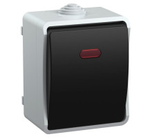 IEK FORS ВС20-1-1-ФСр Выключатель 1кл со свет. индикатором для открытой установки IP54