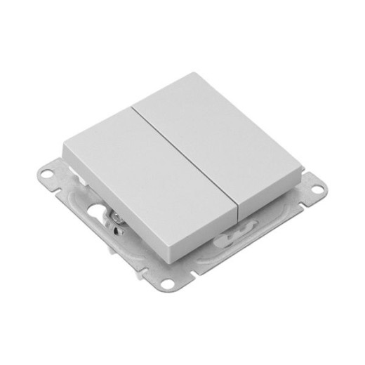 EKF Эпика Механизм выключателя, двухклавишный, алюминий