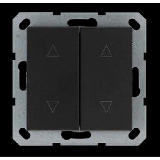Jasmart G Антрацит Выключатель 2-кл жалюзи 10A 250V~