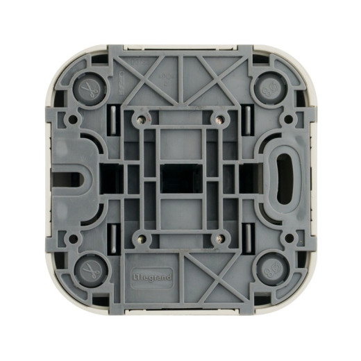 Legrand Quteo Бежевый Выключатель 2-клавишный 10А