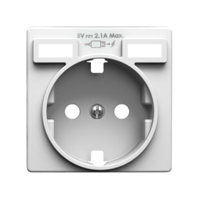 Simon 82 Concept Белый матовый Накладка для розетки Schuko с зарядным устройством 2хUSB