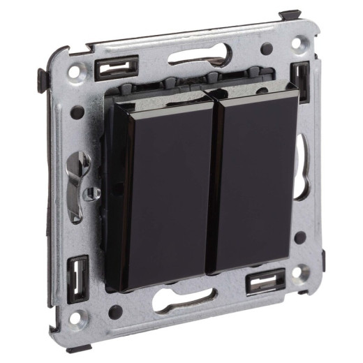 DKC Avanti Выключатель двухклавишный в стену, 