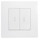 Legrand Etika Белый Переключатель 2-клавишный с подсветкой, 10А, Автоматические клеммы