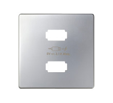 Simon 82 Detail Алюминий Накладка для зарядного устройства 2*USB