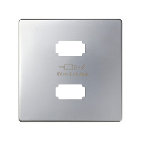 Simon 82 Detail Алюминий Накладка для зарядного устройства 2*USB