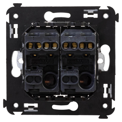 DKC Avanti Выключатель двухклавишный в стену, 