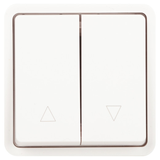 Переключатель ЭРА Эксперт 11-1528-01 для жалюзи кнопочный IP55 10АХ-250В СУ белый