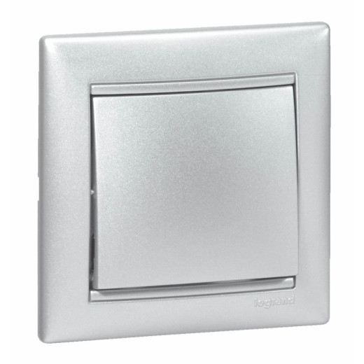Legrand Valena Алюминий Выключатель 1-клавишный