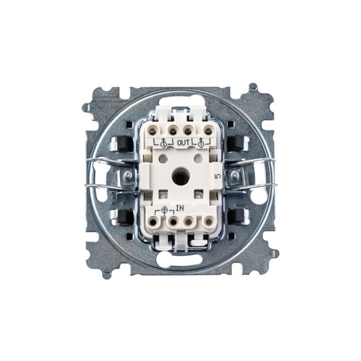 ABB EPJ Levit серый / белый Выключатель 2-клавишный