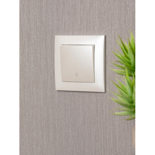 EKF PROxima Валенсия лицевая панель выключателя проходного 1-кл. 10А жемчуг