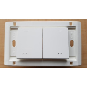 Anam Legrand e-Fren Выключатель 2-кл. с ПОДСВЕТКОЙ, обыкновенный, белый