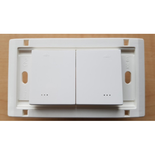 Anam Legrand e-Fren Выключатель 2-кл. с ПОДСВЕТКОЙ, обыкновенный, белый