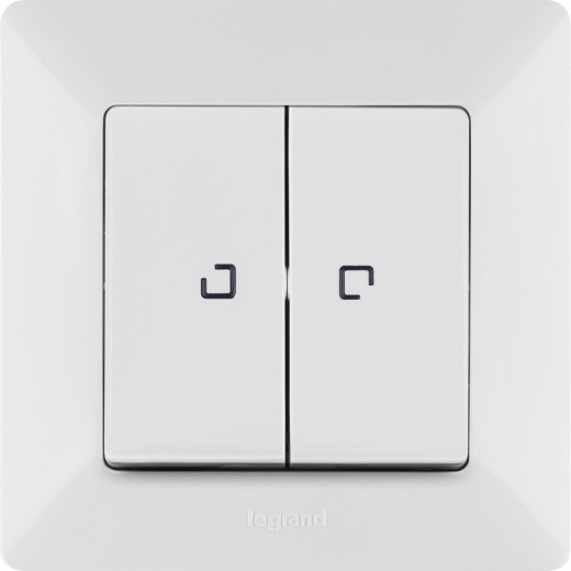 Legrand Valena LIFE DIY Бел Выключатель 2-клавишный с подсветкой 10А 250В