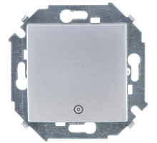 Simon 15 Алюминий Выключатель кнопочный с пиктограммой, 16А, 250В, винт.зажим