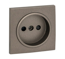 EKF PROxima Валенсия лицевая панель розетки 1-местной б/з 10 А графит с защ. штор.