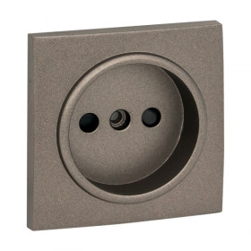 EKF PROxima Валенсия лицевая панель розетки 1-местной б/з 10 А графит с защ. штор.