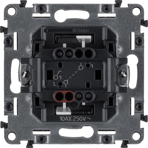 Legrand Valena ALLURE DIY Алюм Выключатель 1-клавишный 10А 250В