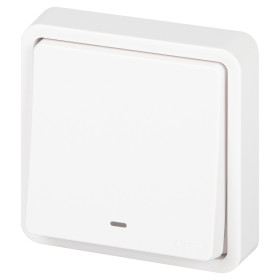 ЭРА Переключатель Эксперт 11-1527-01 с подсветкой IP55, 10АХ-250В, СУ, белый