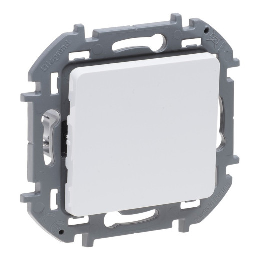 Legrand/Daccord INSPIRIA Белый Переключатель без фиксации (кнопка) с Н.О./Н.З. контактом 6 A - 250 В