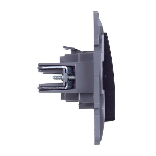 Legrand Etika Антрацит Переключатель промежуточный 1-клавишный, винтовые клеммы, 10AX, 250 В