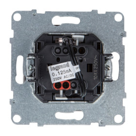 Legrand/Daccord SUNO Белый Выключатель 10АХ 250В с подсветкой/индикацией. Безвинтовые зажимы.