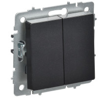 IEK BRITE Черный Выключ. 2-кл. перекр. 10А ВС10-2-3-БрЧ