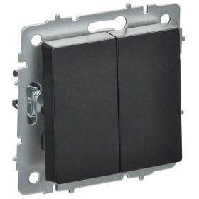 IEK BRITE Черный Выключ. 2-кл. перекр. 10А ВС10-2-3-БрЧ
