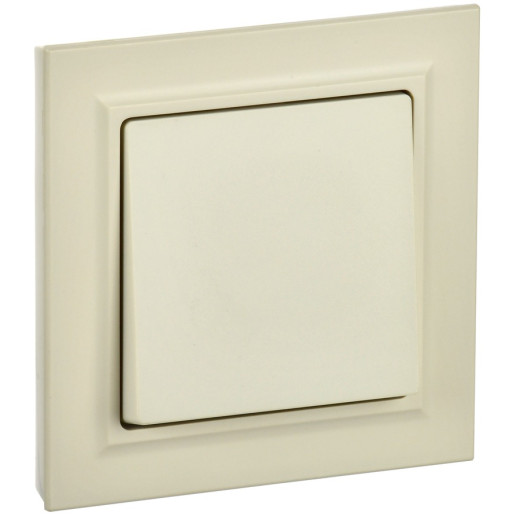 IEK BRITE Бежевый Выключ. 1-кл. 10А в сборе ВСР10-1-0-БрКр