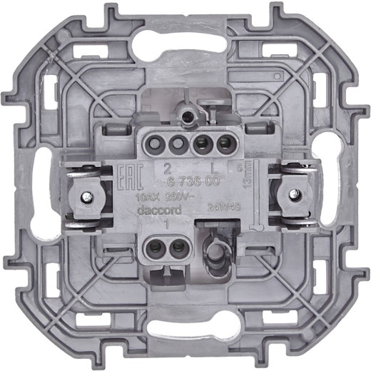 Legrand/Daccord INSPIRIA Белый Выключатель одноклавишный 10 AX - 250 В