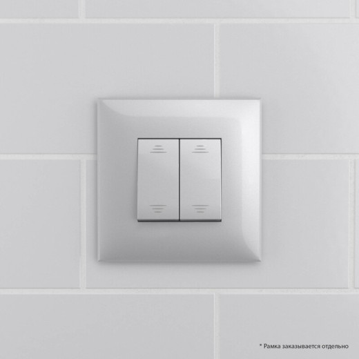 DKC Avanti Выключатель двухклавишный в стену, 