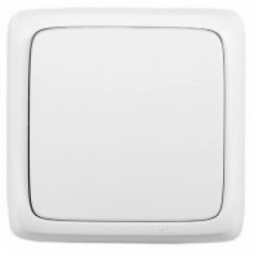 Hegel Альфа наруж Белый ВА16-113 Выключатель 1-клавишный с изол. пластиной