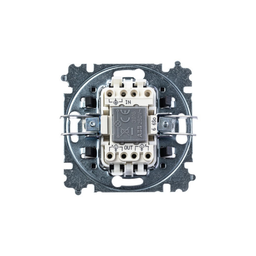 ABB EPJ Levit жемчуг / ледяной Переключатель 1-кл, с ориент, подсветкой