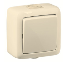 Hegel Альфа IP44 наруж Слоновая кость ВА16-261-01Переключатель 1-клавишный, брызгозащищенный
